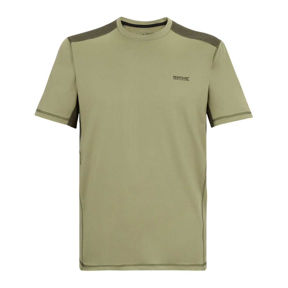 Regatta (M, Light Sage/Dark Khaki) Mens Virda T-Shirt Multicoloured