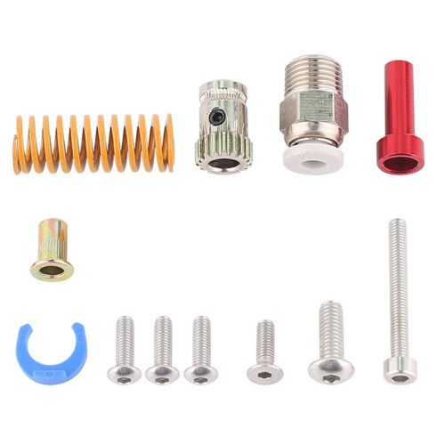 1Set 3D Printer Accessories,CR-10S PRO for -3 Btech Double Pulley Extruder,Plastic Push-in Coupler for Air  B 1