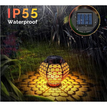 4PCS Solar Lantern Replacement Parts Outdoor Hollow Projection Lantern Suitable for Outdoor Hanging