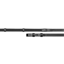 (48in, Black) Velociti Lusso Continental Horse Rubber Reins