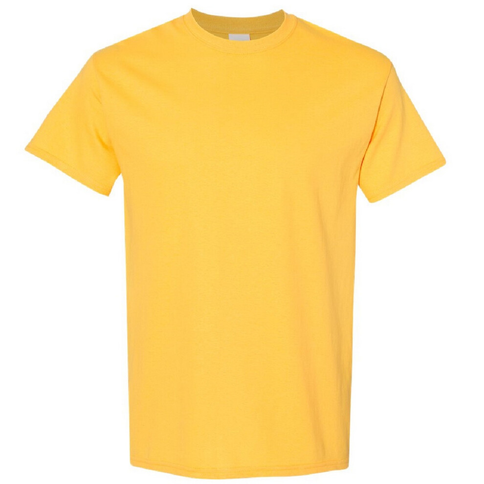 Gildan (4Xl, Daisy) Mens Heavy Cotton Short-Sleeved T-Shirt Multicoloured