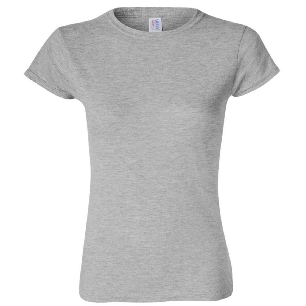 Gildan (S, Sport (Rs)) Ladies Soft Style Short Sleeve T-Shirt Grey