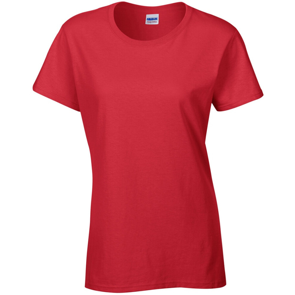 Gildan (3Xl, ) Ladies/Womens Heavy Cotton Missy Fit Short Sleeve T-Shirt Red