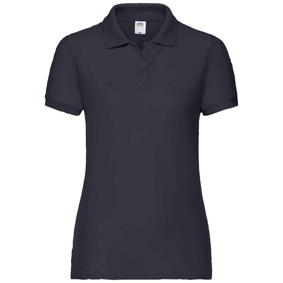Fruit Of The Loom (M, Deep Navy) Womens/Ladies Lady Fit Piqué Polo Shirt Blue,Multicoloured