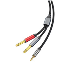 3.5mm Naar Dubbele 6.5mm Mannelijke Jack AUX Audio Adapter 3.5mm Naar Dubbele 6.35mm Y-Splitter Audio Kabel voor Gitaar Mixer Versterker