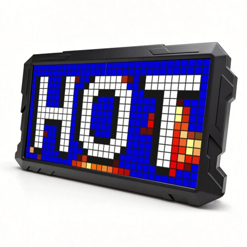LED Pixel Screen Clock RGB Nightlight DIY Graffiti Animation Drawing Panel for Game Room Decor Gift Idea Pixel 16x32