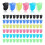 Multicolor Fabric Partition Wall Clips - Bulletin Board Thumbtack Clips for Hanging Photos, Notes, Memos & Data Cables 1