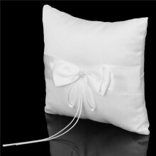 2X Almofada Almofada Almofada Almofada de Anel de Bolso para Festa de Casamento Flor de PéRola Falso Marfim 4 Polegada X 4 Polegada