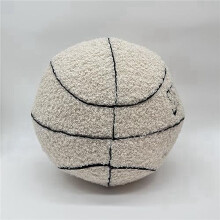 2X Oreiller de Basket- Hors Terrain, Oreiller en Forme de Basket- en Peluche Polaire BrodéE, Coussin de Basket- en Peluche Pelucheuse-C