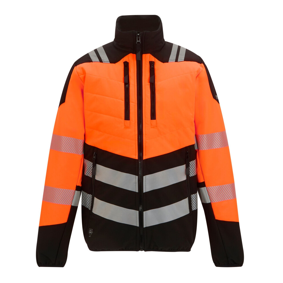 Regatta (M, Black/Orange) Mens X-Pro Hi-Vis Hybrid Jacket