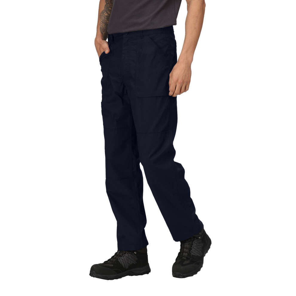 Regatta (42W X Regular, Navy ) Mens New Lined Action Trousers (Reg) / Pants Blue