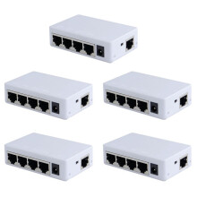 5X 4 Port POE Extender 100Mbps 1 dans 4 250 Mètres Répéteur de Commutateur Réseau IEEE802.3af/At pour Commutateur PoE NVR Caméra IP