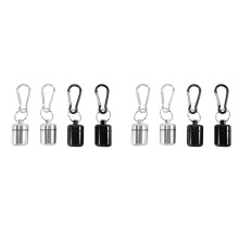 8 Pack Ear Plug Carrying Case Keychain, Portable Keychain Pill Case, Waterproof Metal Earplug Case Small Pill Container