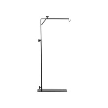86-129Hcm Adjustable Height and Length Reptile Lamp Stand Holder with Hook Hanging, Base - Black