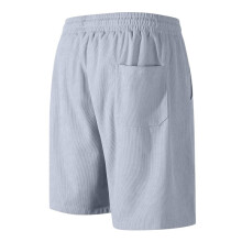 Men'S Corduroy Elastic Waist Drawstring Casual Summer Workout Beach Shorts Light S