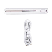 2 en 1 Bigoudi à Double Usage,  Fer à Lisser, Fer à Friser de ,  Bigoudi USB Portable Blanc