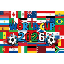 (110*180CM, 01) World Cup Stadium Cheer Cloth Fan Banner Game Party Backdrop Prop