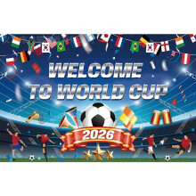(150*210CM, 11) World Cup Stadium Cheer Cloth Fan Banner Game Party Backdrop Prop