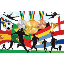 (100*150CM, 12) World Cup Stadium Cheer Cloth Fan Banner Game Party Backdrop Prop