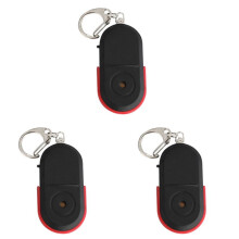 3X  Fischietto Anti-Smarrimento Trova Chiave Allarme Wireless  Tag Localizzatore Chiave Portachiavi Tracker Fischio Suono LED Tracker