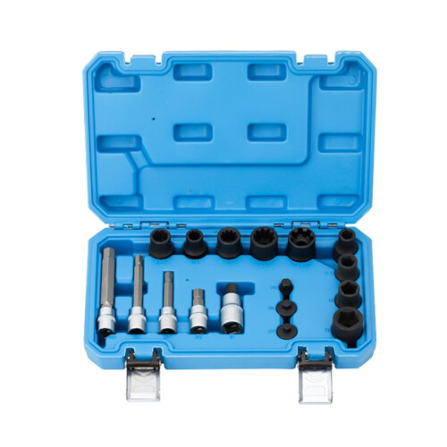 17Pcs Master Brake Caliper Tool Set Includes Brake Pad & Caliper Screw Disassembly Sleeves for