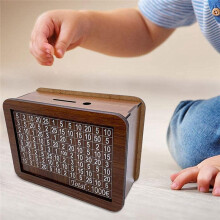 A-Wooden Piggy Bank Disposable Decorative Wooden Handmade Money Saving Box with Money Goals Counter Piggy Bank for Kids