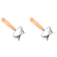 2X Edelstahl-Knödel-Wrapper, Haut-Teigschneider, Kreiswalze, Ravioli-Knödel-Hersteller, Schneider, Gebäck-Schneidwerkzeug