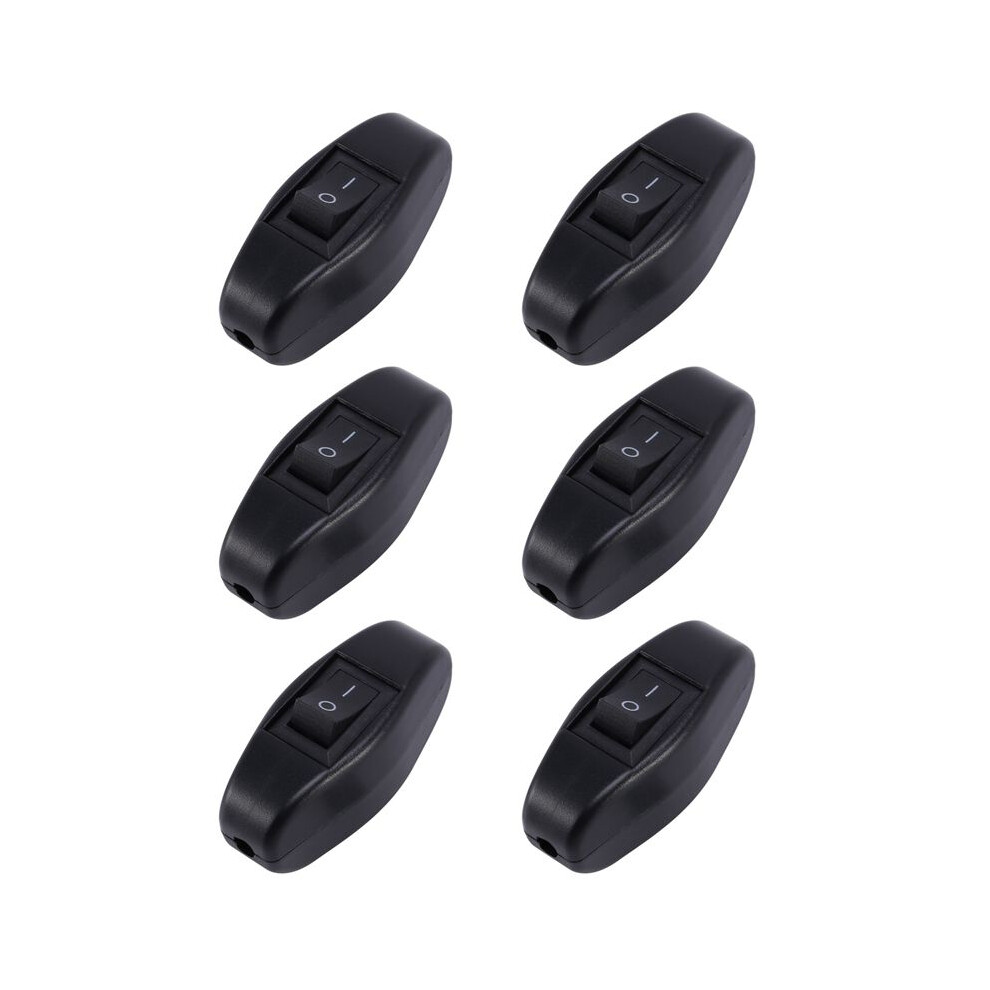 6X Black Bedroom Off Button In 6A/250Vac 10A/125Vac 4712271180539