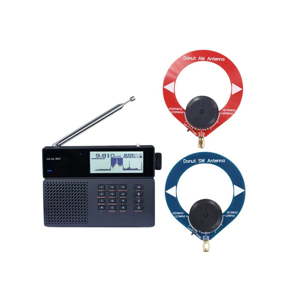 Mlite-880 Digital Sdr Receiver With 2 Antenna Dsp Radio Ssb/Am/Fm Rds Portable Full Band Radio Digital Shortwave Radio 4713405006510