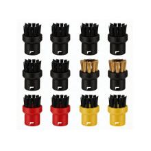 12-Teiliges Dampfbürstenkopf-Set für SC2, SC3, SC5 und SC4 Dampfreiniger, Haarbürste & Edelstahl-Drahtbürste