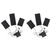 2X USB Warm Paste Pads Snabbvärmande Kolfibervärmedyna Säker Uppvärmningsvärmare för Väst Ett Drag Tre Värmedyna