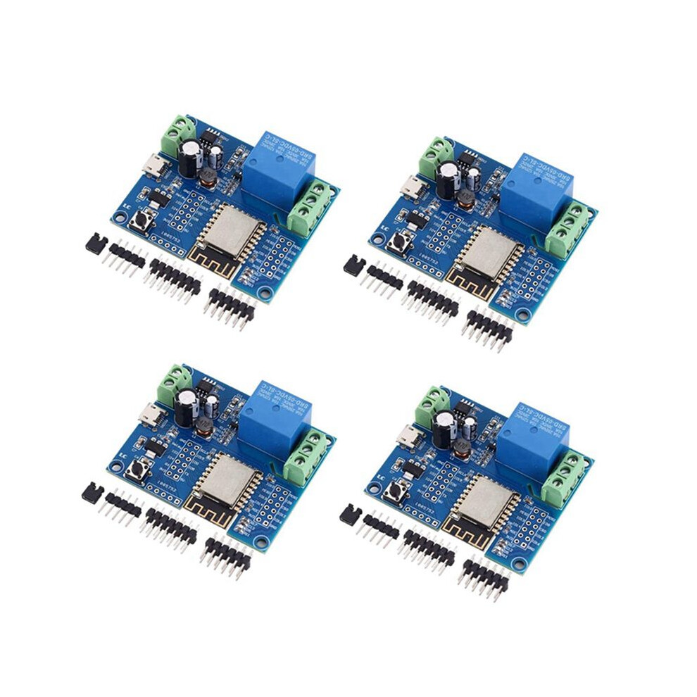 4X Wifi Relay Controller Module, 5V 8V-80V Esp8266 Wireless Controller Module Esp-12F For Iot Home App 6032371693592