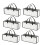 6 Pack DVD Storage Bags, Clear PVC DVD Case Holder with Handles, Front Window Zipper Design, Stackable Media Organizer 1