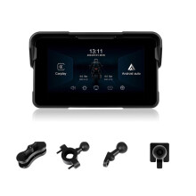 5-Zoll-Tragbarer Motorrad--Screen-Player mit Kabelloser Carplay- und für Android Auto-Funktion Sowie Wasserdichtem Navigationsdisplay