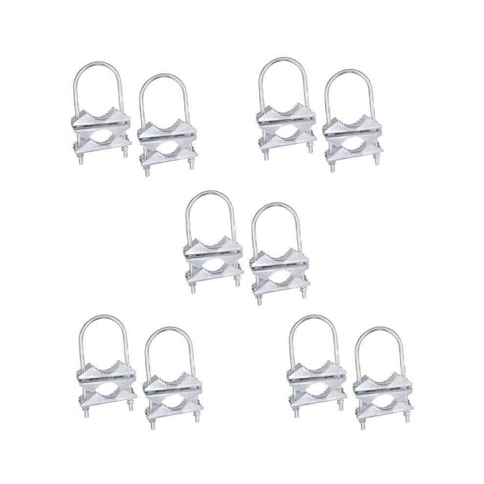 Double Antenna Mast Clamp V-Jaw Bracket U Bolts Pipe Mounting Hardware 10 Sets For Yagi Wifi Antenna, Tv Antenna 4712458668805