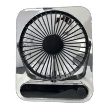 Ultra Quiet Desktop Fan, Quiet Desk Fan,5 Speed Fan, Rechargeable USB Fan, Wall Mountable Portable Fan for Travel Black