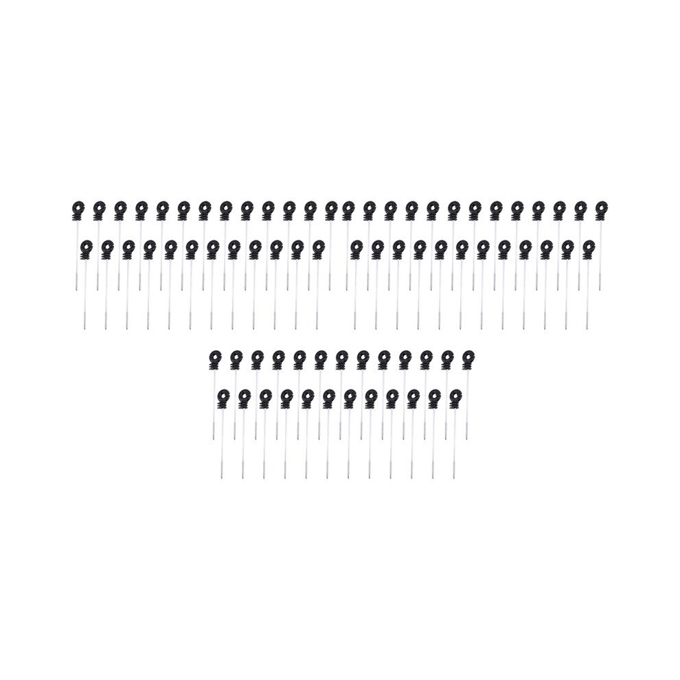75 Pcs Electric Fence Distance Insulators, Plastic Ring Insulators Long Distance Screw For Wooden Post 6031684862039