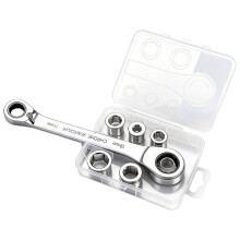 Chiave A Cricchetto A Doppia Testa, Kit Combinato Intercambiabile, Chiave Dinamometrica Flessibile Staccabile.