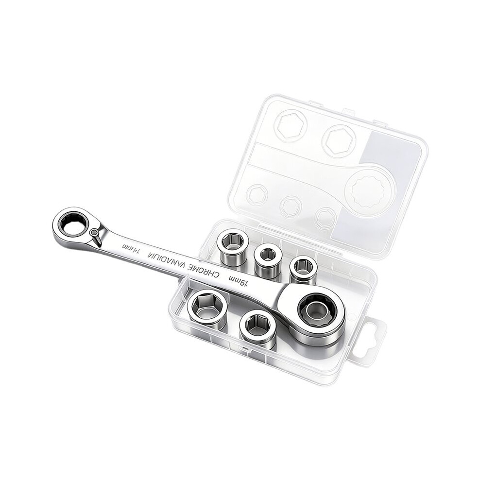 Brecantia Double- Ratchet Wrench, Interchangeable Combination Kit, Detachable Flexible Torque Wrench