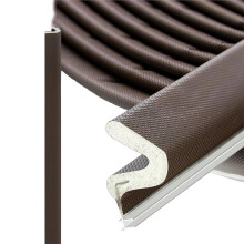 40 FT Weather Stripping Door Seal, Kerf Style Foam Strip for Large Gaps,for Exterior and Interior Frames Brown