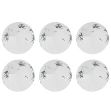 6X 30cm Pantalla Pantalla Linterna de Papel Estilo Oriental Decoración Ligera Chino, Bambú