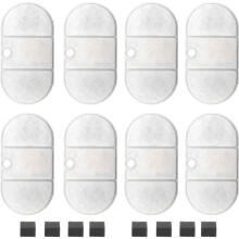 Ersatz für Haustierbrunnen, Vierfachfilter-Set, Katzenbrunnenfilter-Ersatzset, für Katzen, 8-Teilig