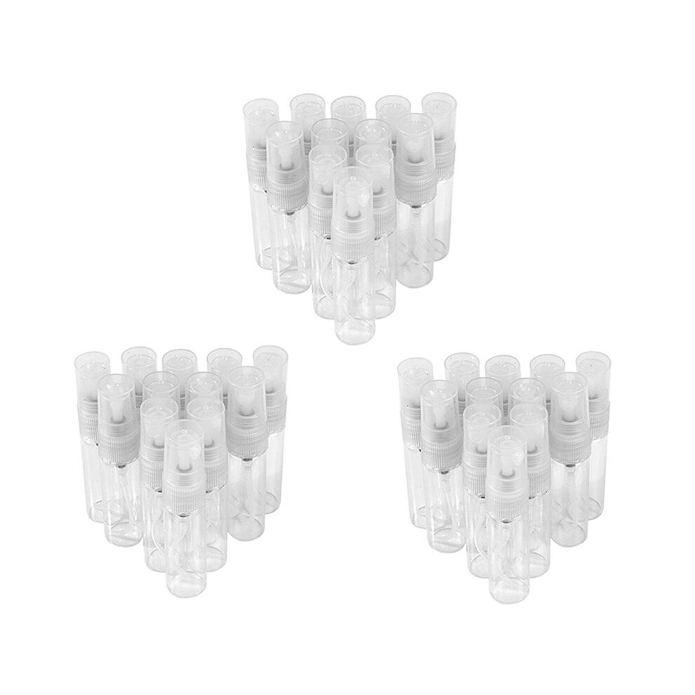 75Pcs  5Ml Glass Refillable Travel Perfume Empty Bottle Atomizer Pump Spray