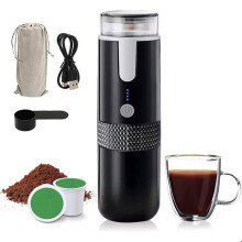 Machine à café portable 170 ml, expresso noir, pour café moulu et capsules, pour la maison, le bureau et la voiture