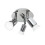 Chrome 3-Light Adjustable Spotlight Ceiling Light for Bathroom and Kitchen, GU10 Sockets, Bulbs Not Included 1