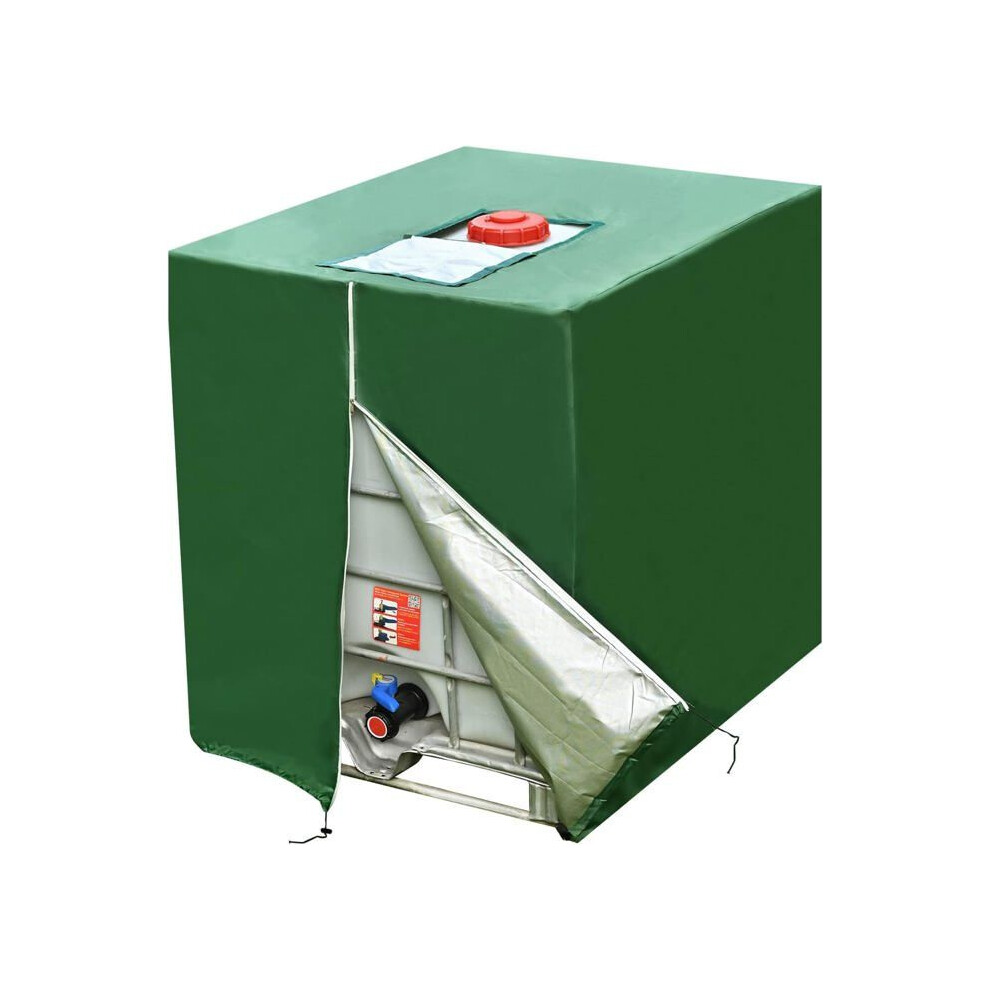 Ibc Tank Cover 1000L Uv Resistant 420D With Drawstring And Zipper, Water Reservoir Protective Cover 6083684972942