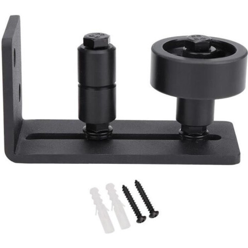 Adjustable Carbon Steel Floor Guide, Black Double Roller with Small Roller, 0.5 cm Thickness