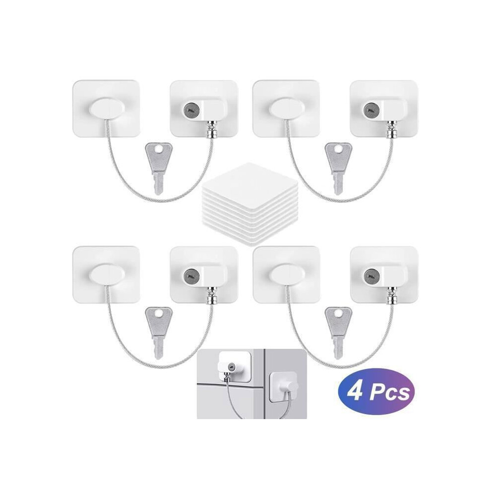 4 Pack Child Safety Window Locks and Cabinet Door Locks, Baby Proof Door Security Latches for Home Safety