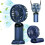 Foldable Mini Portable Fan, 5-Speed, USB Rechargeable, 6500mAh Battery, Blue, Quiet Airflow 1