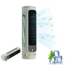 Leiser Turmventilator mit Luftkühlung, 3 Geschwindigkeitsstufen, USB-aufladbar, umweltfreundlich, tragbarer Tischventilator für Zuhause und Büro